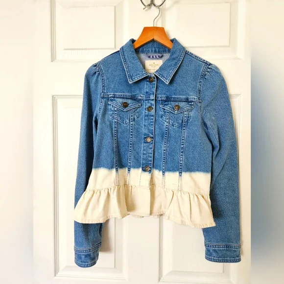 Kate spade dip dye denim jacket sale